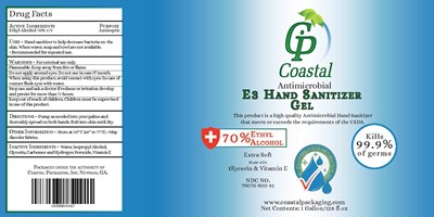 One Gallon Bottle Label (Label Gallon Bottle With Fda Logo 1 Gallon)